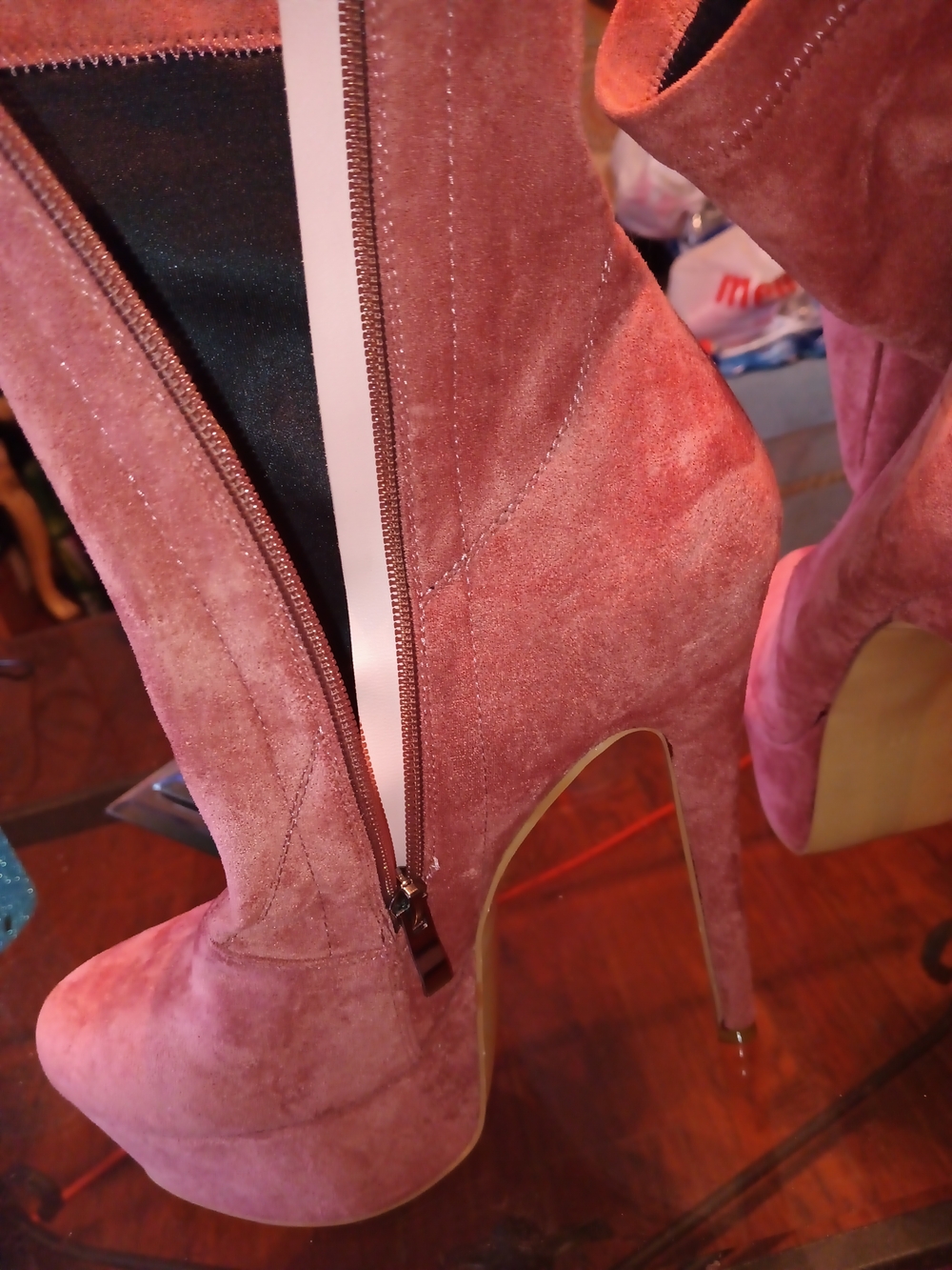 Source Unknown Women's Suede Ankle Boots In Rusty Orange View 5